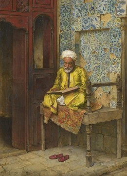Árabe Painting - El erudito de El Cairo Ludwig Deutsch Orientalismo Araber